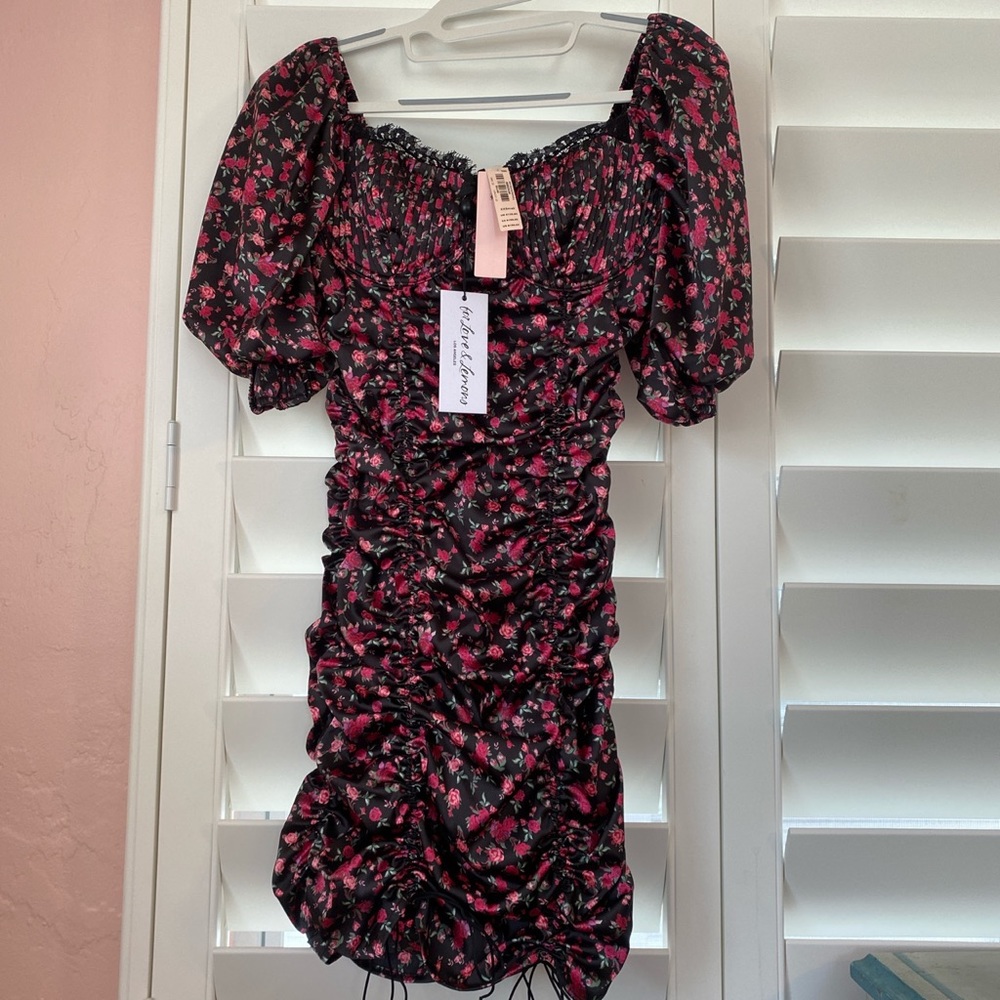 For Love and Lemons Melrose Dress Black New
